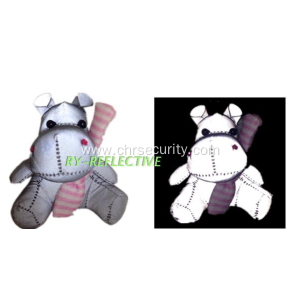 Reflective hippopotamus for bag or key